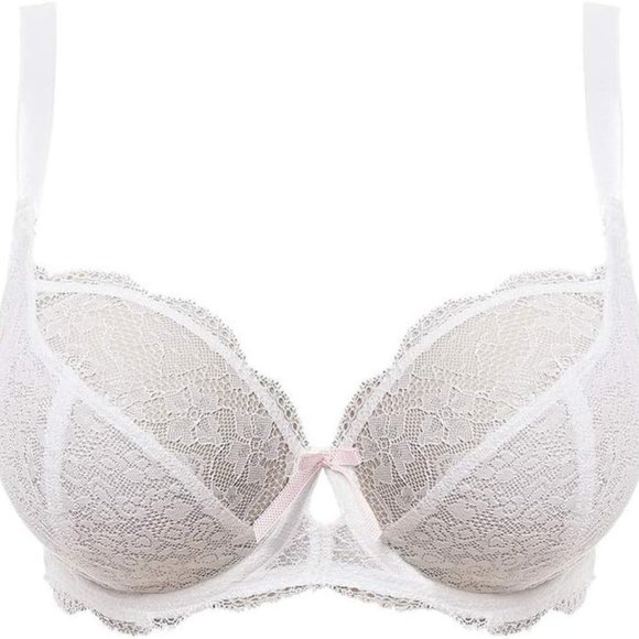 Freya Women's Fancies Underwire Plunge Bra 28D White #AA1011 NWT - Picture 3 of 4